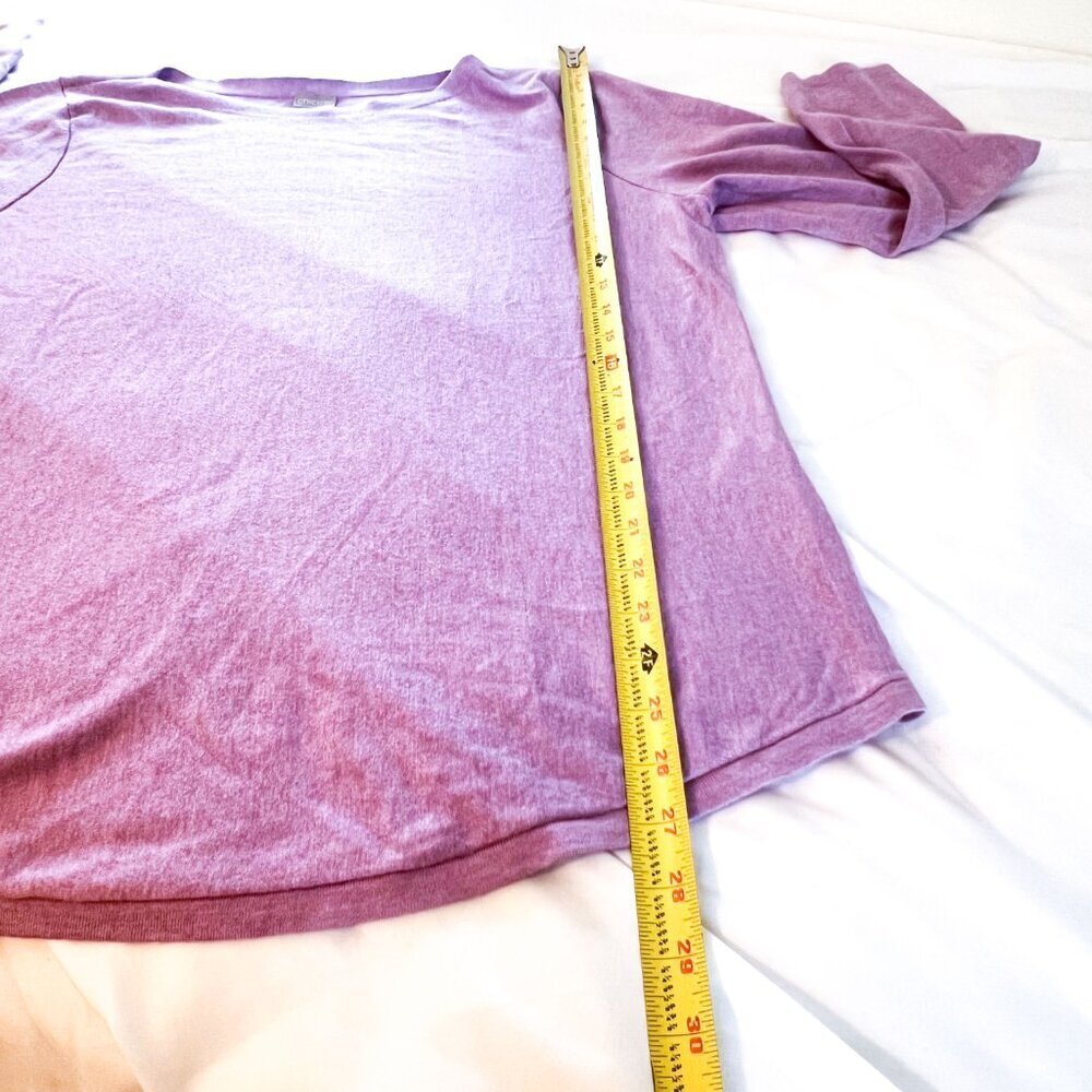 Chico's Bateau Neck Shirttail Hem Pullover Sweater Lavender Extra Large - Picture 8 of 10